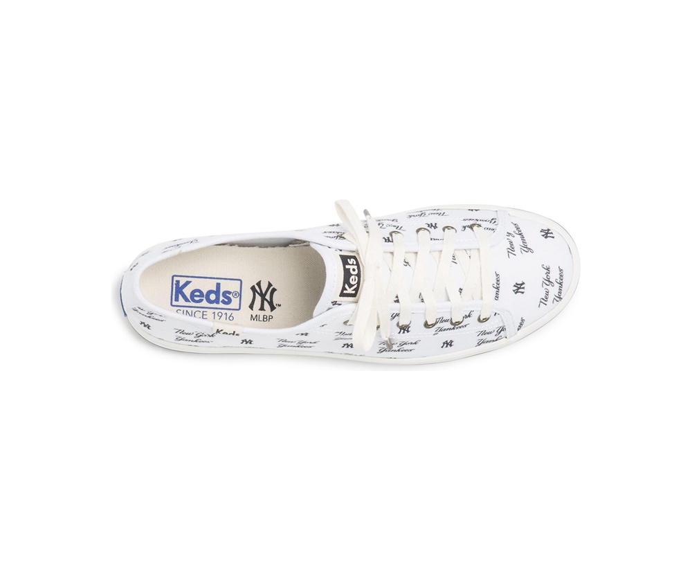 Basket Keds Femme Blanche - Kickstart Mlb® - 375-OZVWTJ